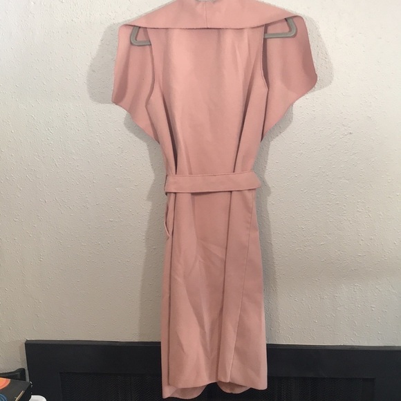 Missquided Mauve Pink Sleeveless Tie Front Duster with Pockets size 10 - Picture 7 of 13